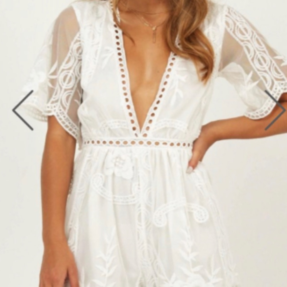 Shopbop white lace romper